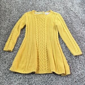 Yellow Cable Knit Sweater Dress 2T